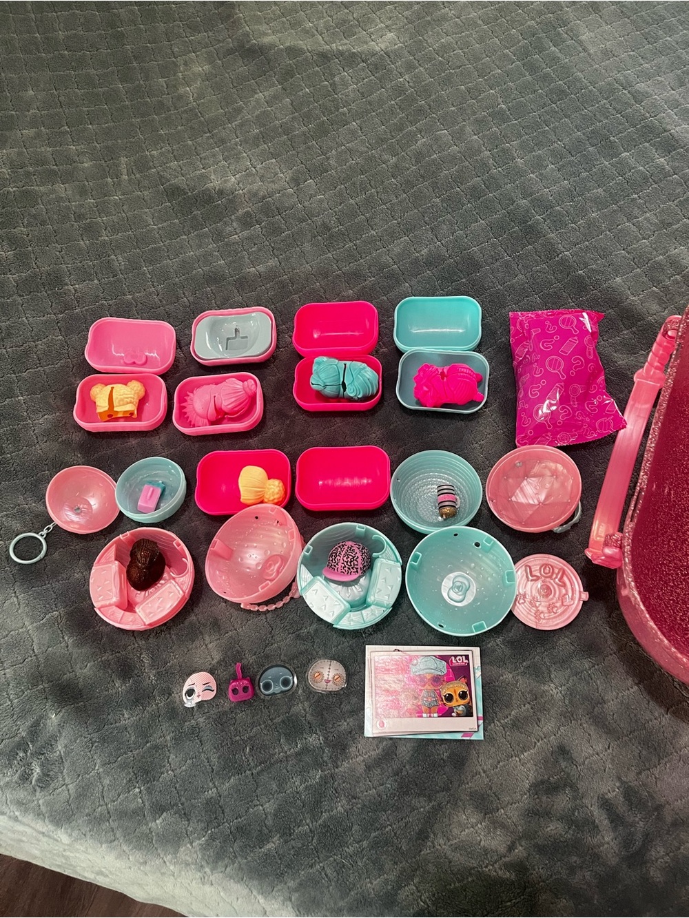 L.O.L. Surprise! Hot Pink Carry Case with toys and accessories